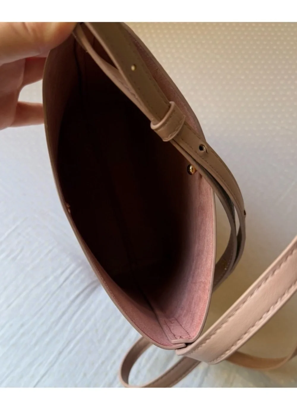 Anthropologie Samara Vegan Leather Pink Crossbody bag